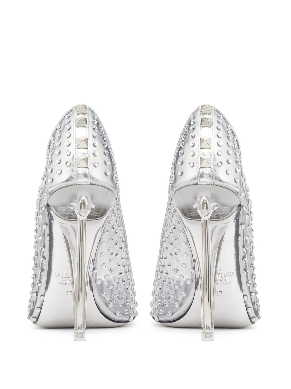 Valentino Garavani Pumps Mit Kristallen In White