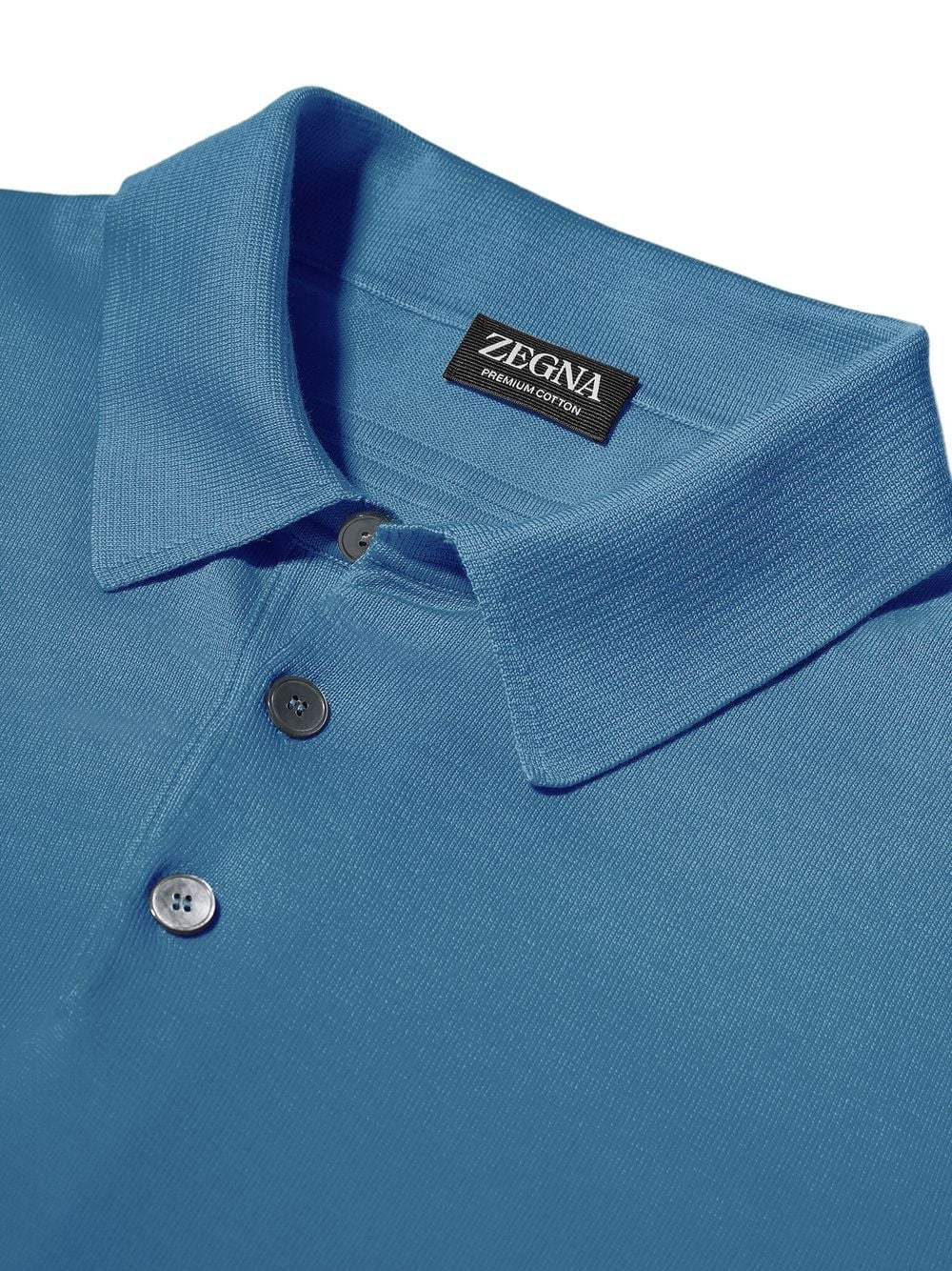 Shop Zegna Cotton Polo Shirt In Blue