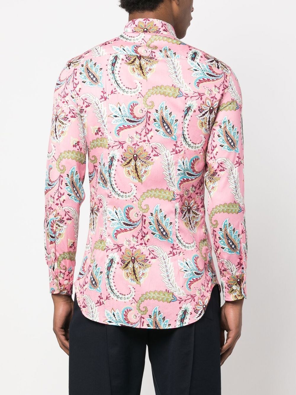 Shop Etro Paisley-print Long-sleeved Shirt In Pink