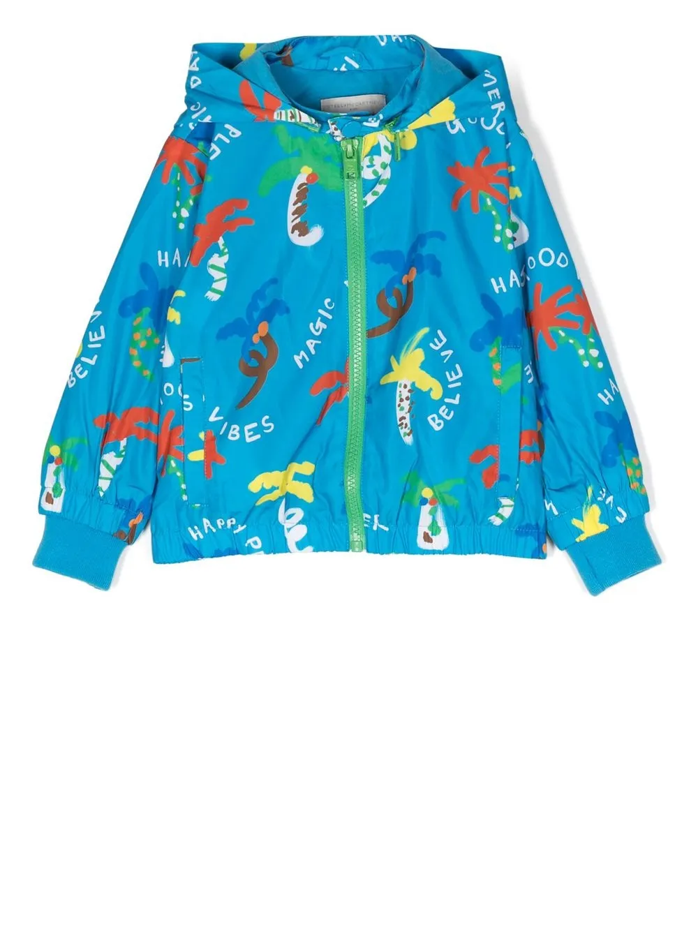 

Stella McCartney Kids chamarra con capucha y estampado gráfico - Azul