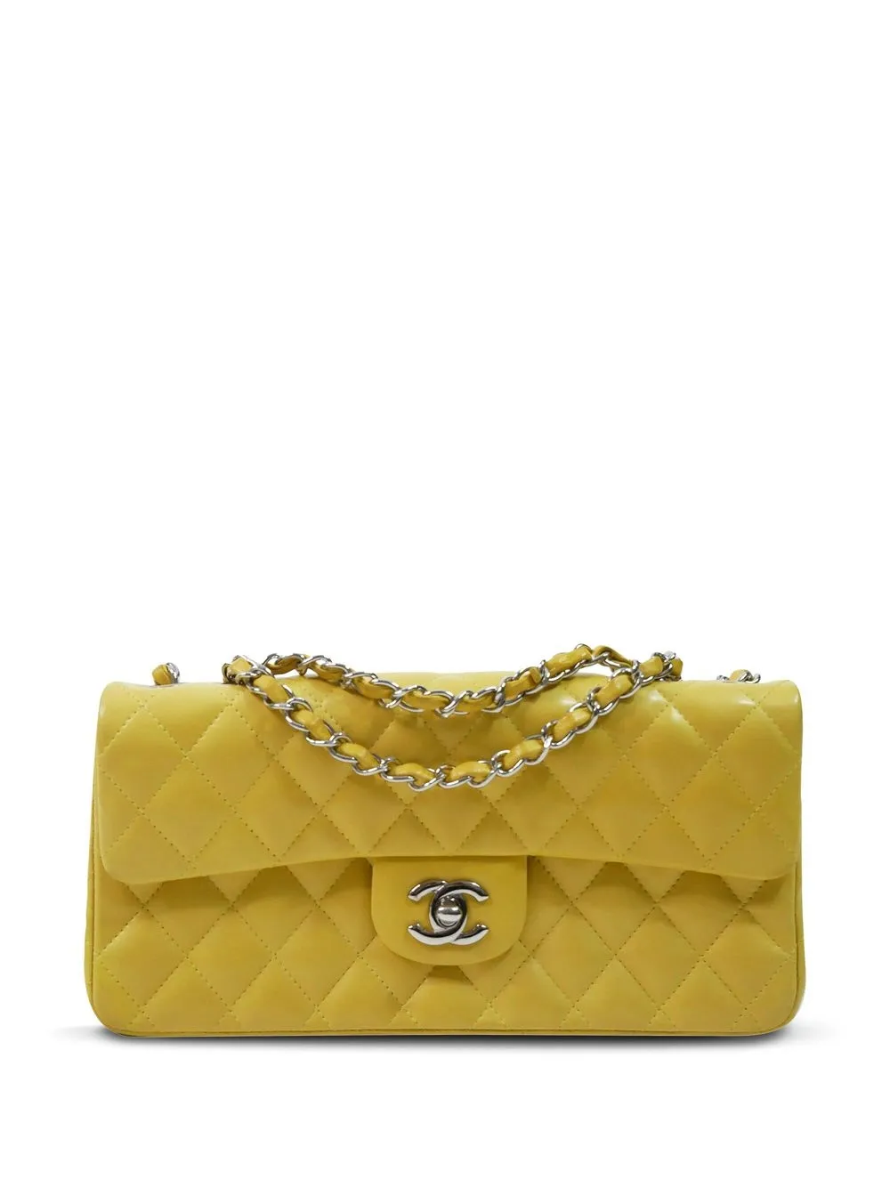 

CHANEL Pre-Owned 2009-2010 medium Classic Flap shoulder bag - Yellow