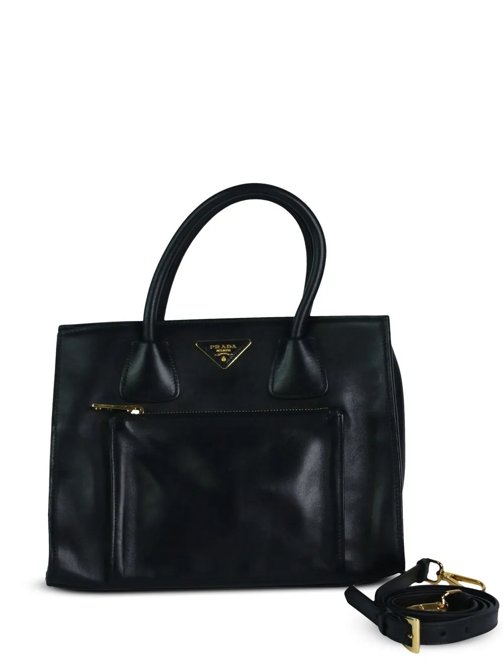 

Prada Pre-Owned triangle-logo 2way bag - Black