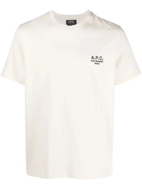 A.P.C. logo-embroidered cotton T-shirt