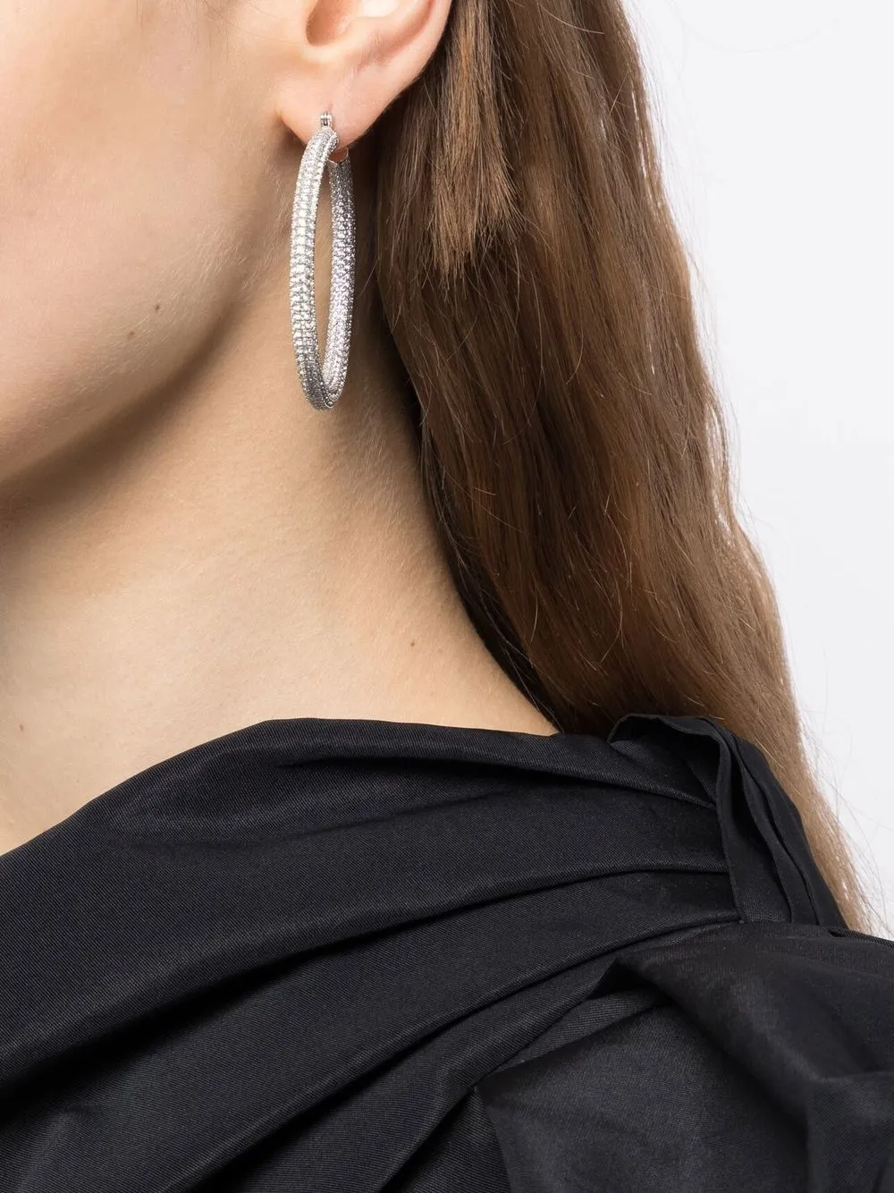 Luv Aj Oorringen met stras - Zilver