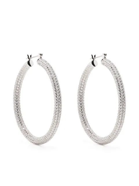 Luv Aj large rhinestone hoop earrings