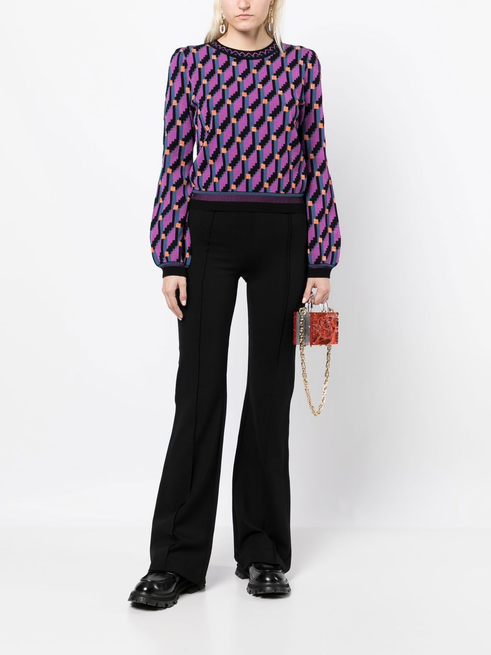 DVF Diane von Furstenberg Trui met print - Paars