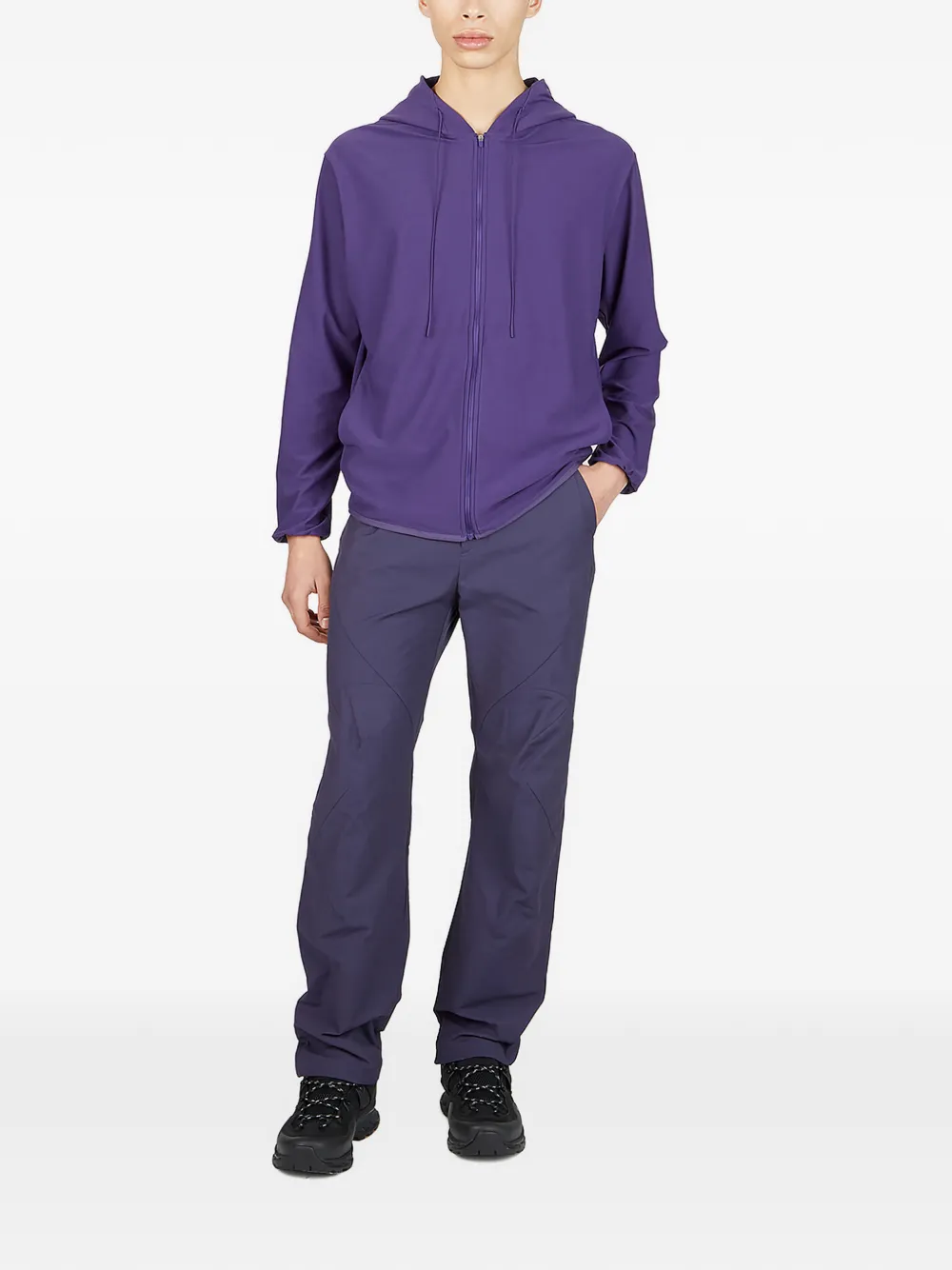 Post Archive Faction Hoodie met rits Paars