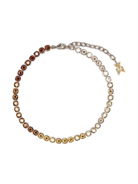 Amina Muaddi - Tennis logo pendant anklet