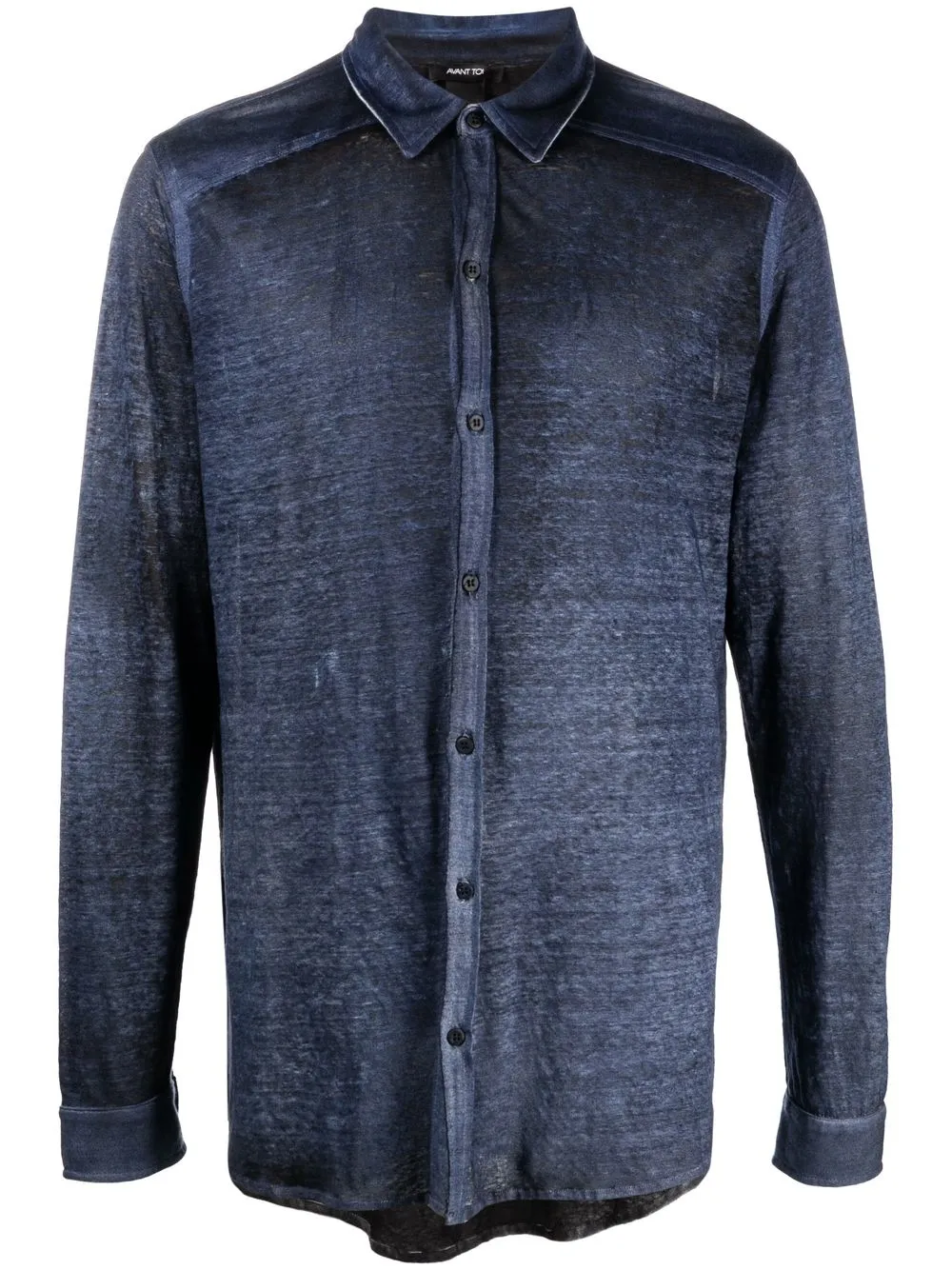 

Avant Toi acid-wash button-up shirt - Blue