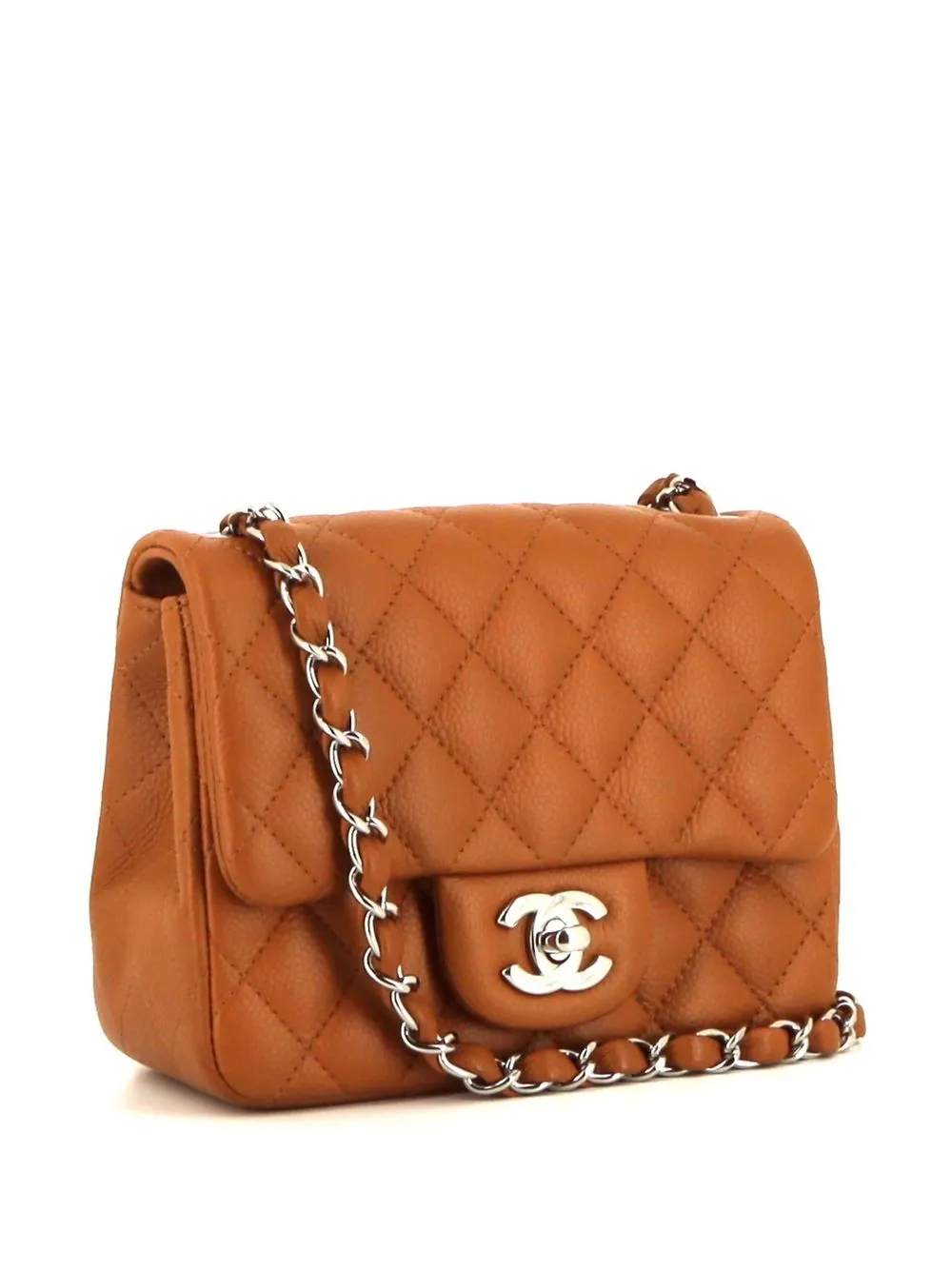 Preowned Chanel Timeless Mini Classic Flap Shoulder Bag In Brown