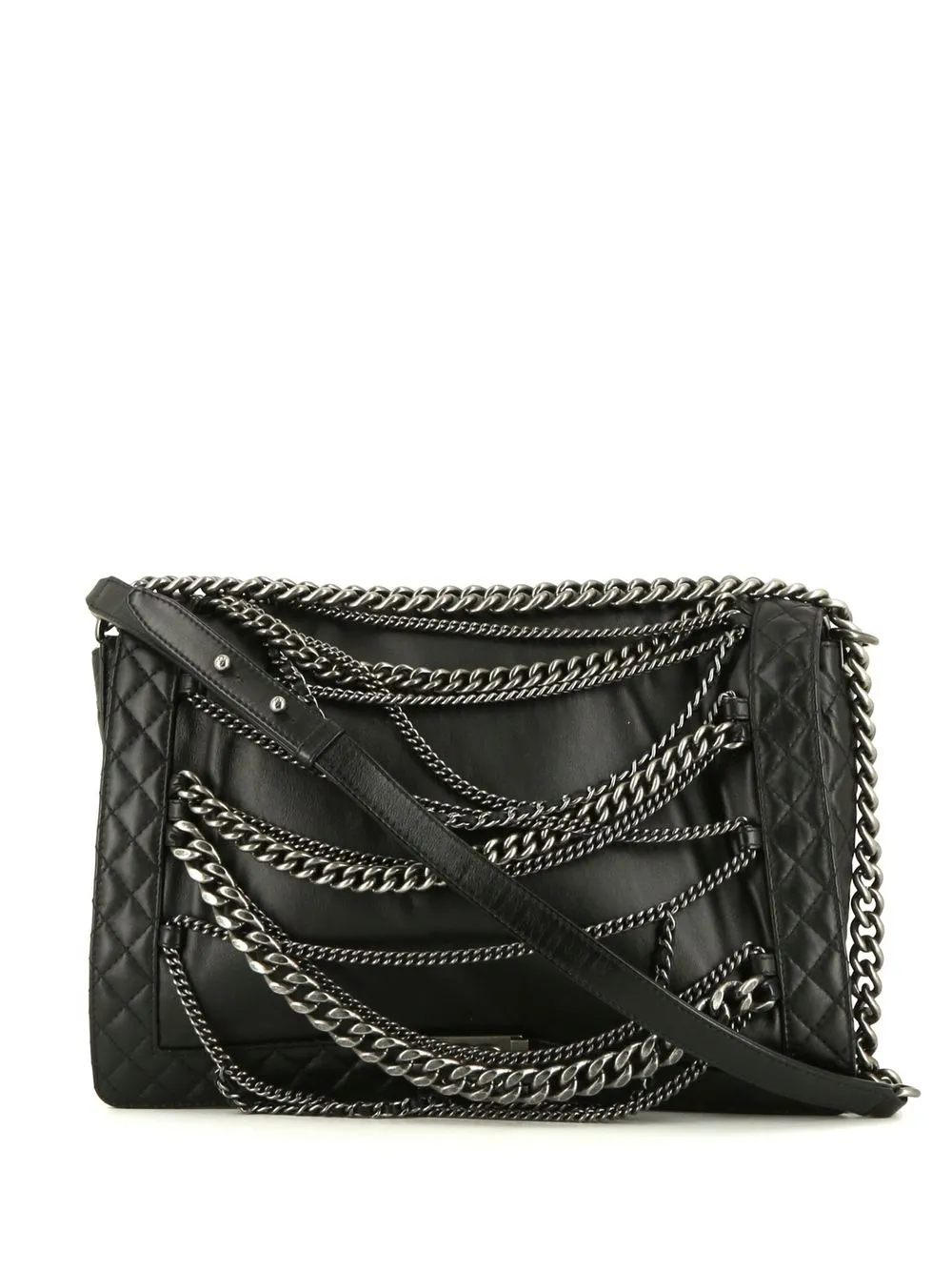 

Chanel Pre-Owned multi-chain Boy Chanel shoulder bag - Black