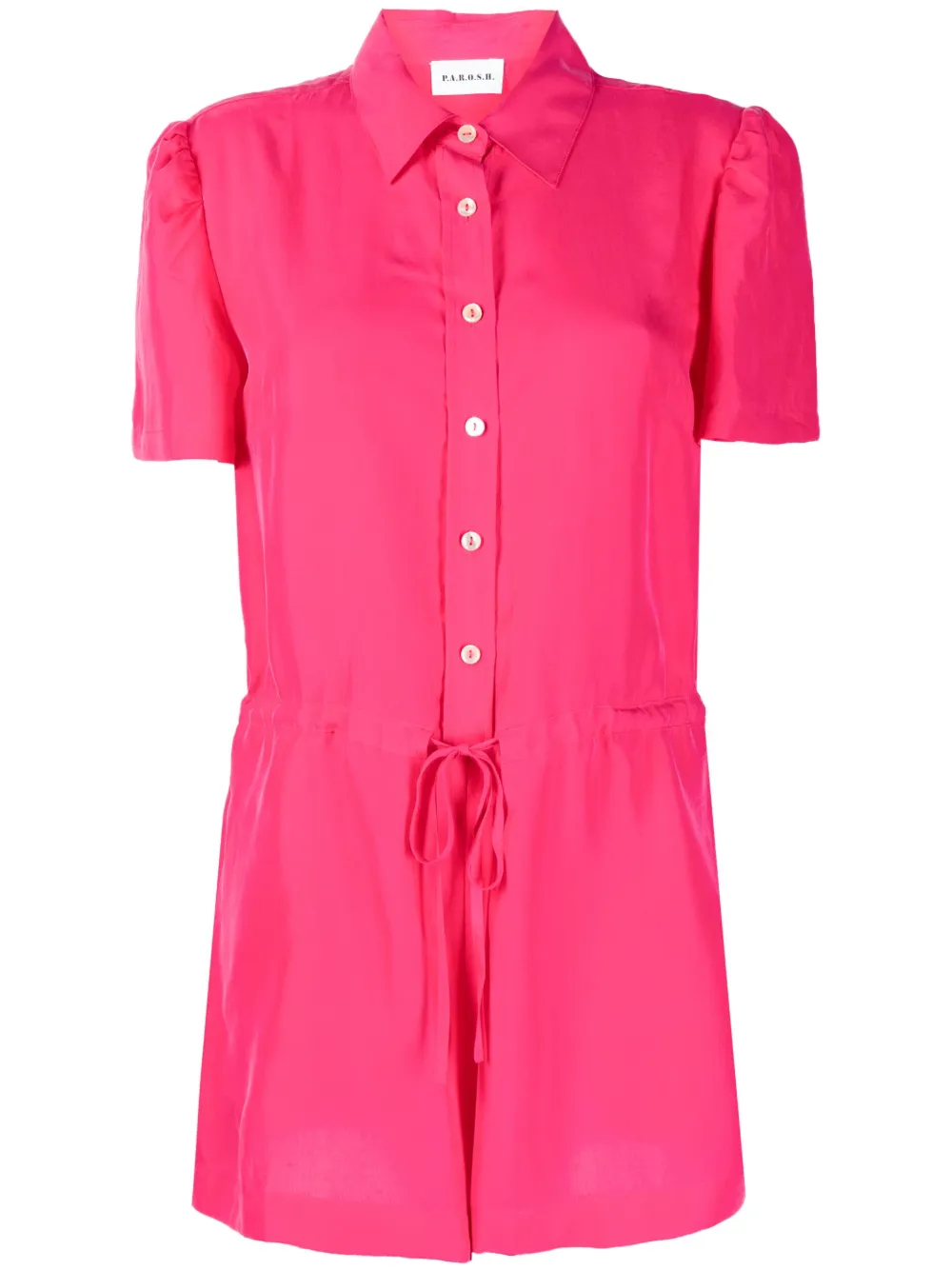 P.A.R.O.S.H. short-sleeve silk playsuit