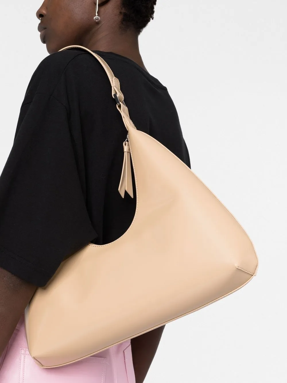 Shop By Far Amber Shoulder Bag In Neutrals