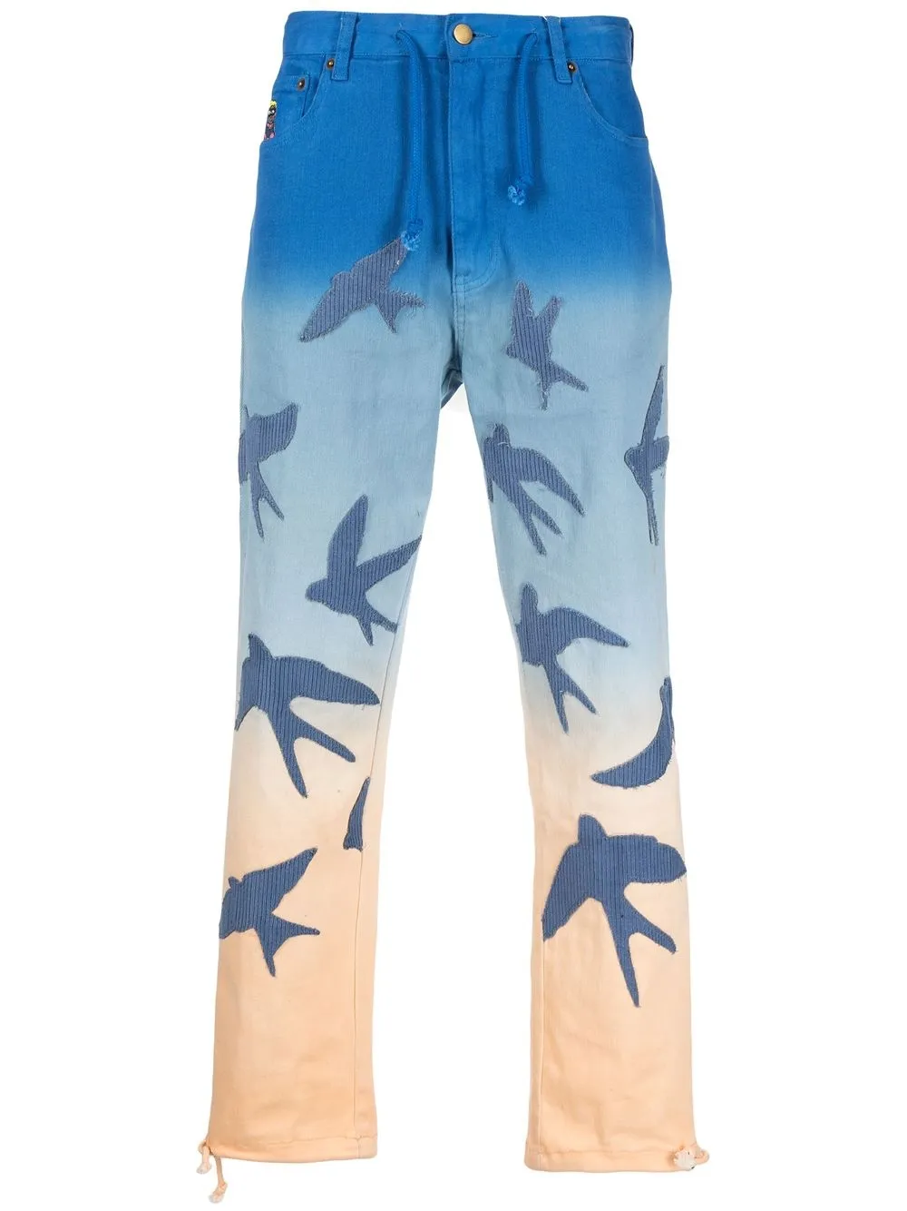 

KidSuper Flying Bird gradient straight trousers - Blue