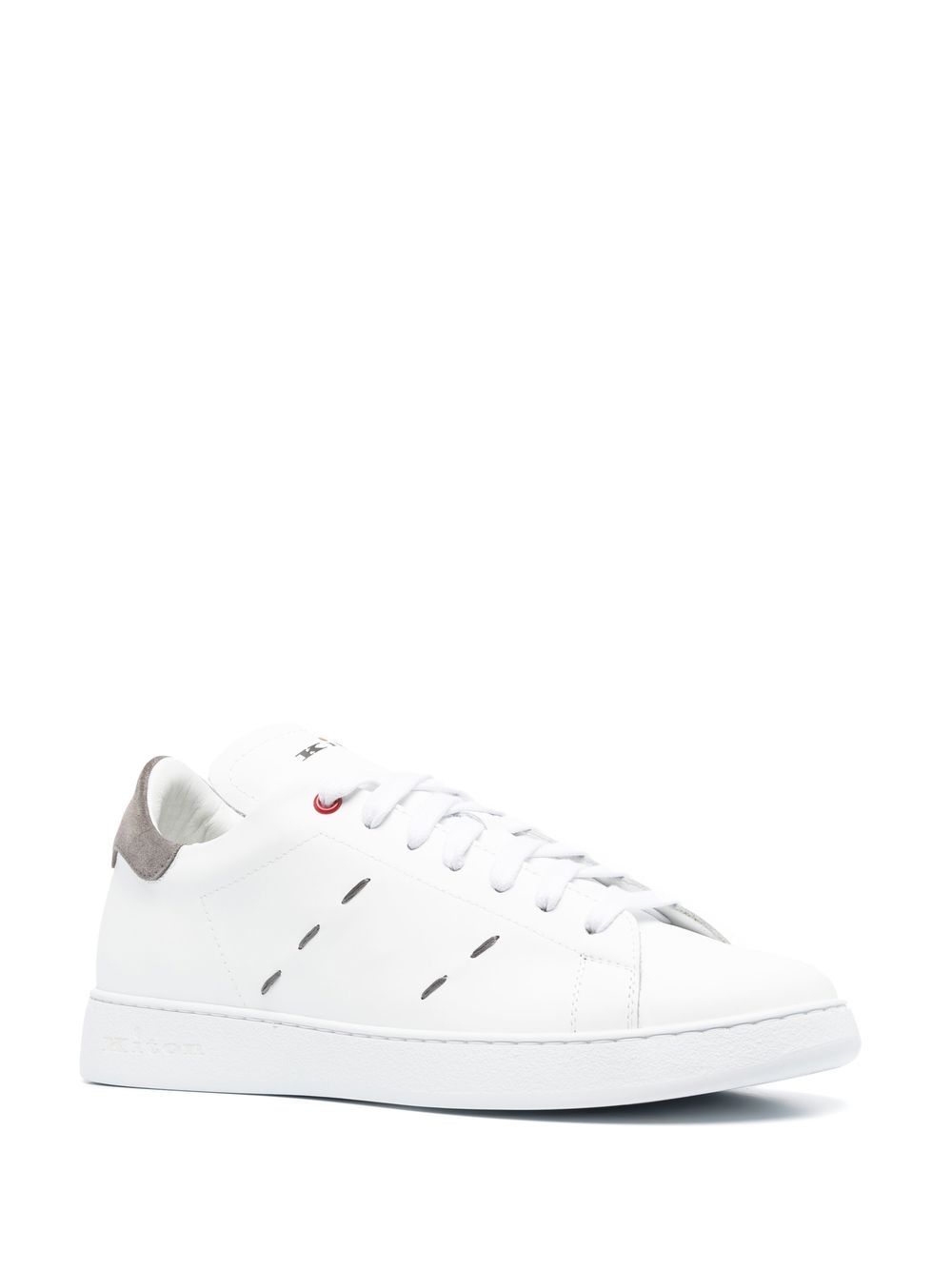 Kiton Sneakers met contrasterende stiksels - Wit