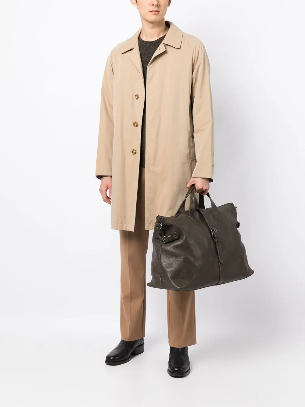 Mulberry Weekendtas van leer - Groen