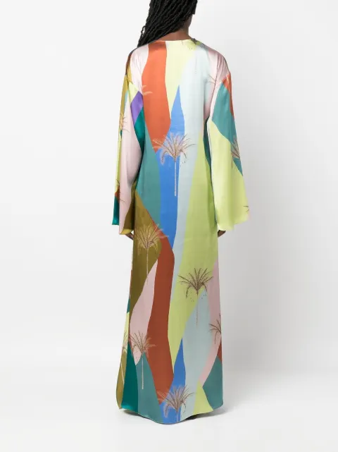 Raquel Diniz graphic-print silk maxi dress PR1016RD128 - 3