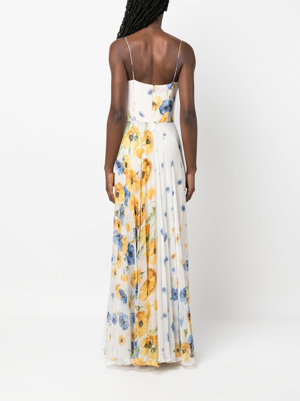 Shop Raquel Diniz Capri Floral-print Maxi Dress In Yellow