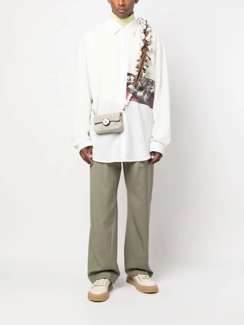 Readymade Crossbodytas met applicatie - Beige