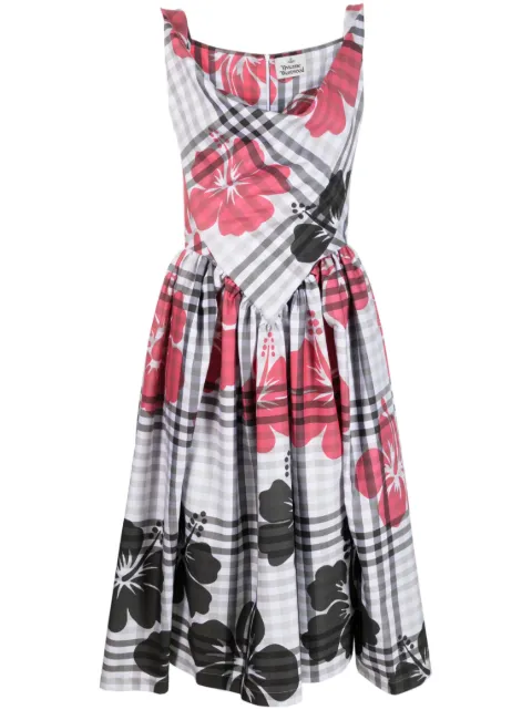 Sunday checked midi dress
