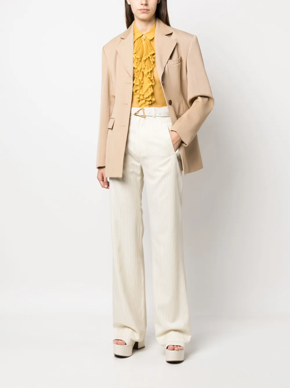 Vivienne Westwood Ray pinstripe straight-leg trousers - Beige