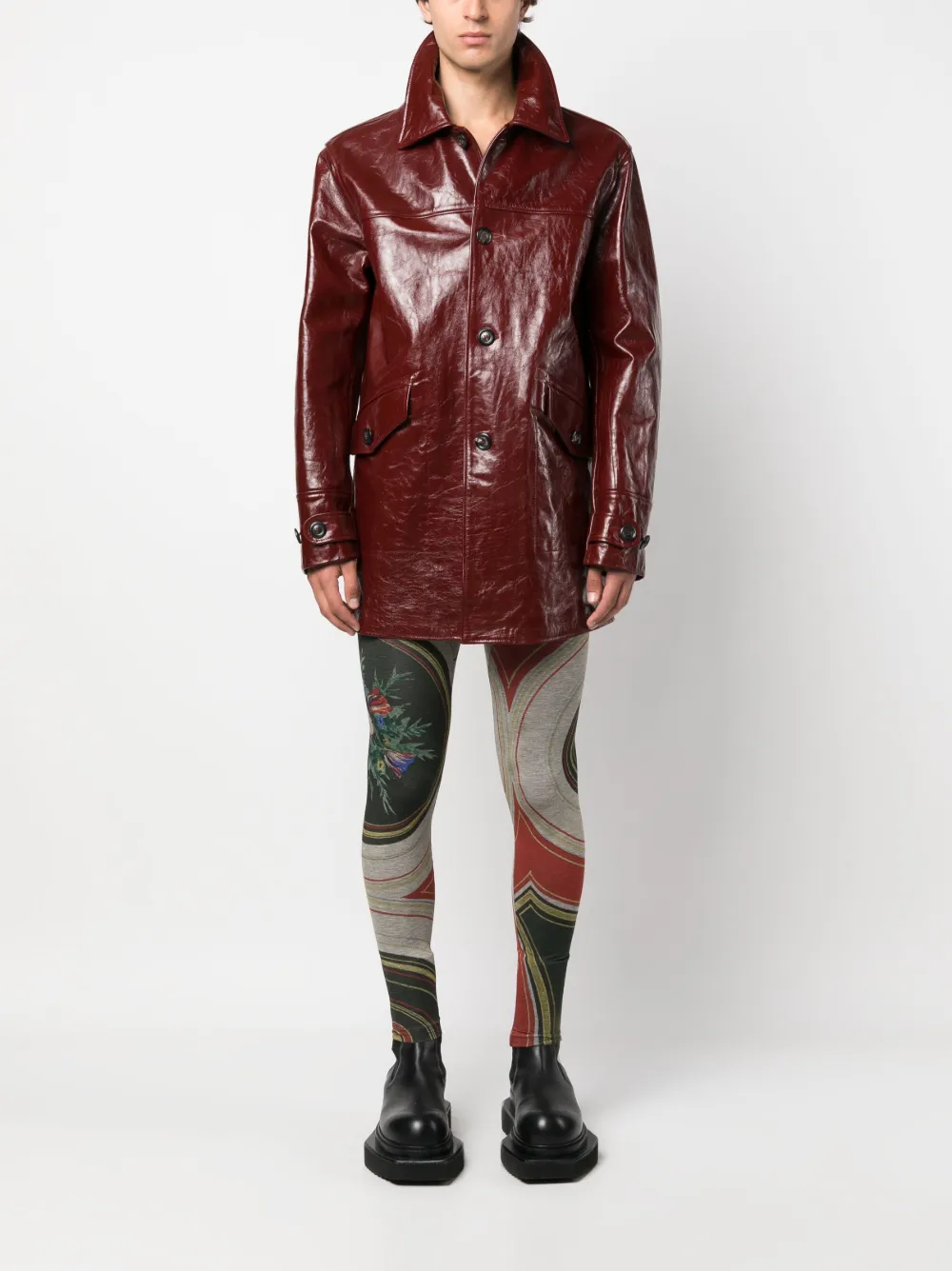 Vivienne Westwood Lili mix-print leggings - Rood