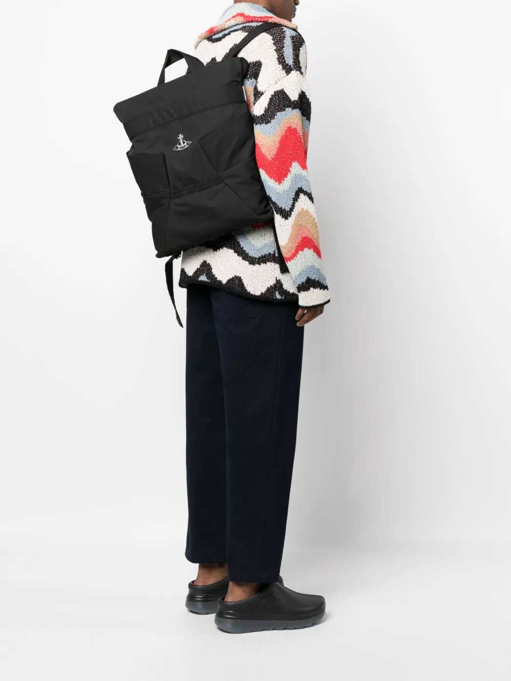 Vivienne Westwood Nina Orb-plaque bacpack - Zwart