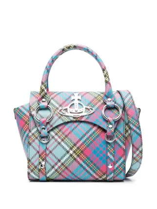 Vivienne Westwood Betty tartan check Tote Bag Farfetch