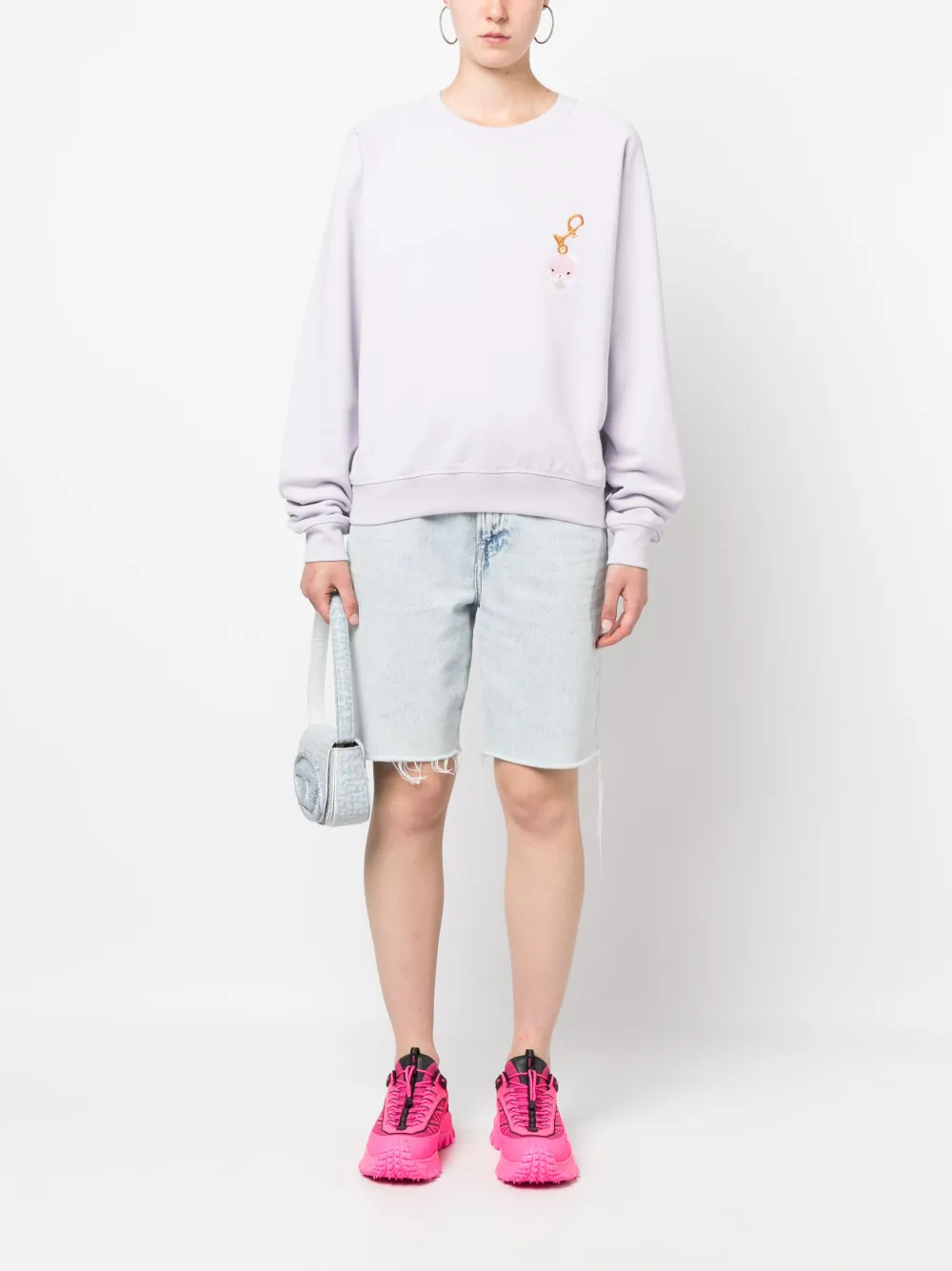 Vivienne Westwood logo-embroidered cotton sweatshirt - Paars