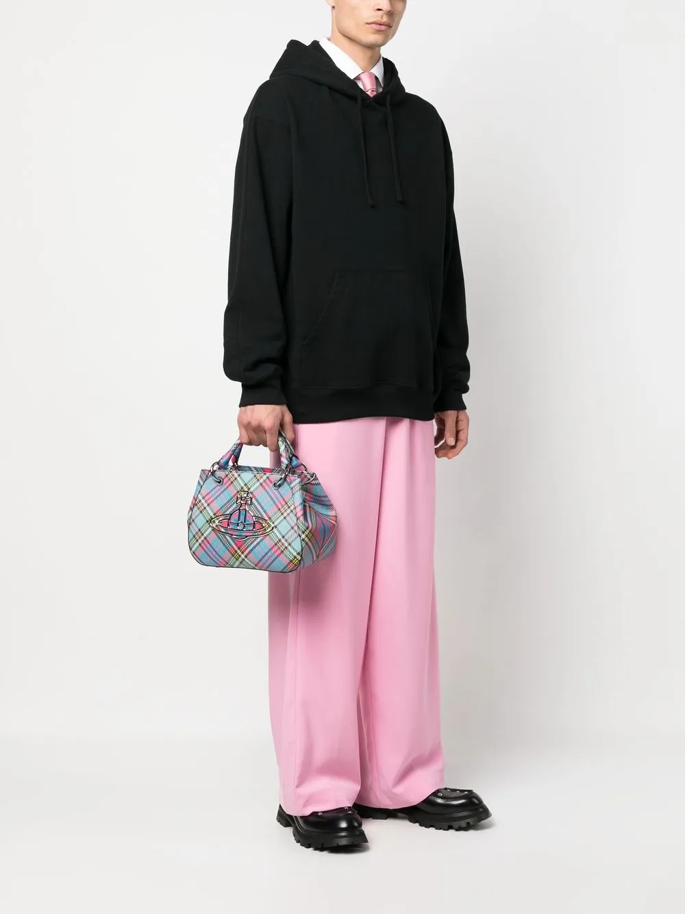 Vivienne Westwood Judy shopper met tartan ruit - Blauw