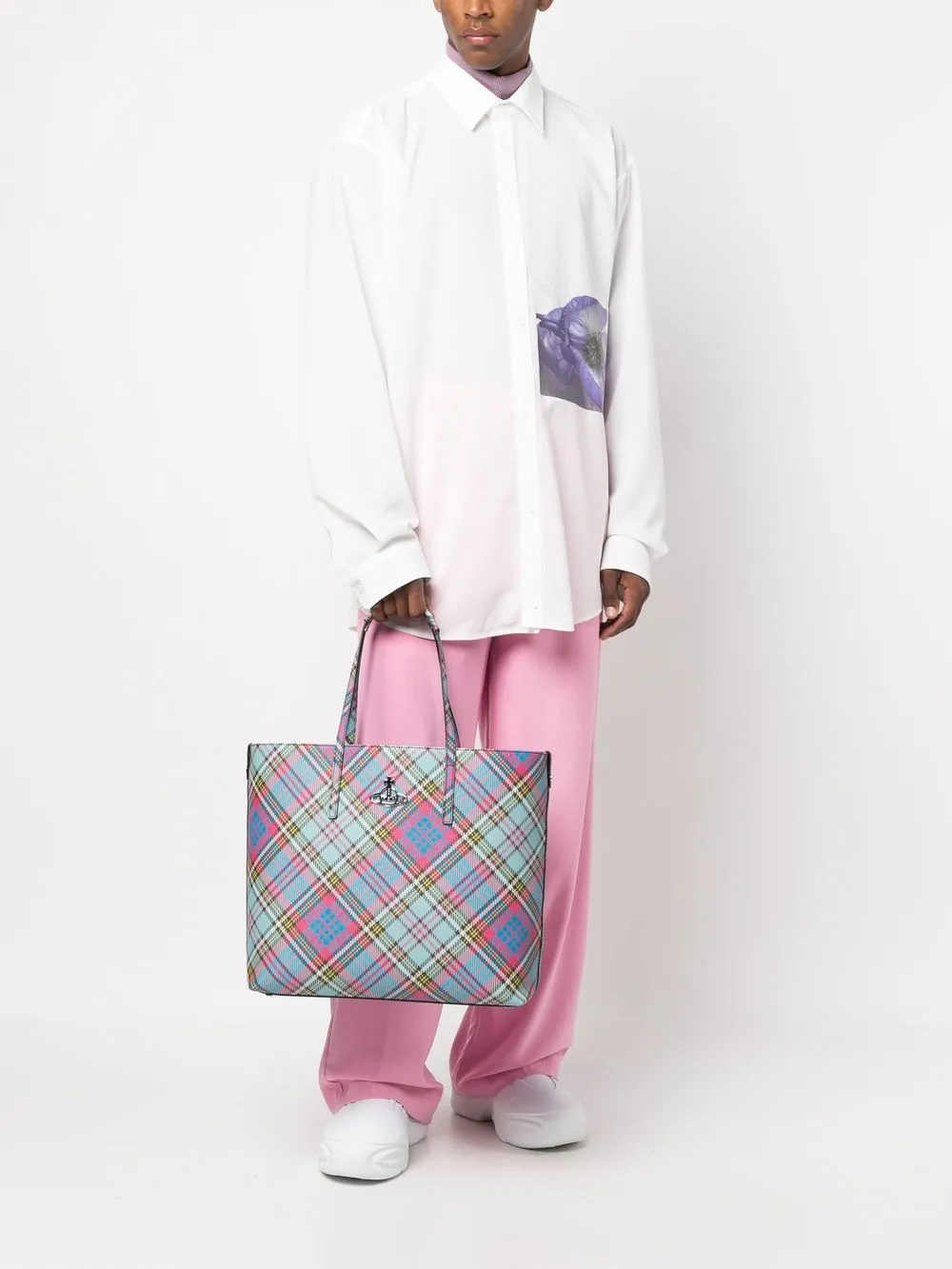 Vivienne Westwood Polly shopper met trekkoord - Blauw
