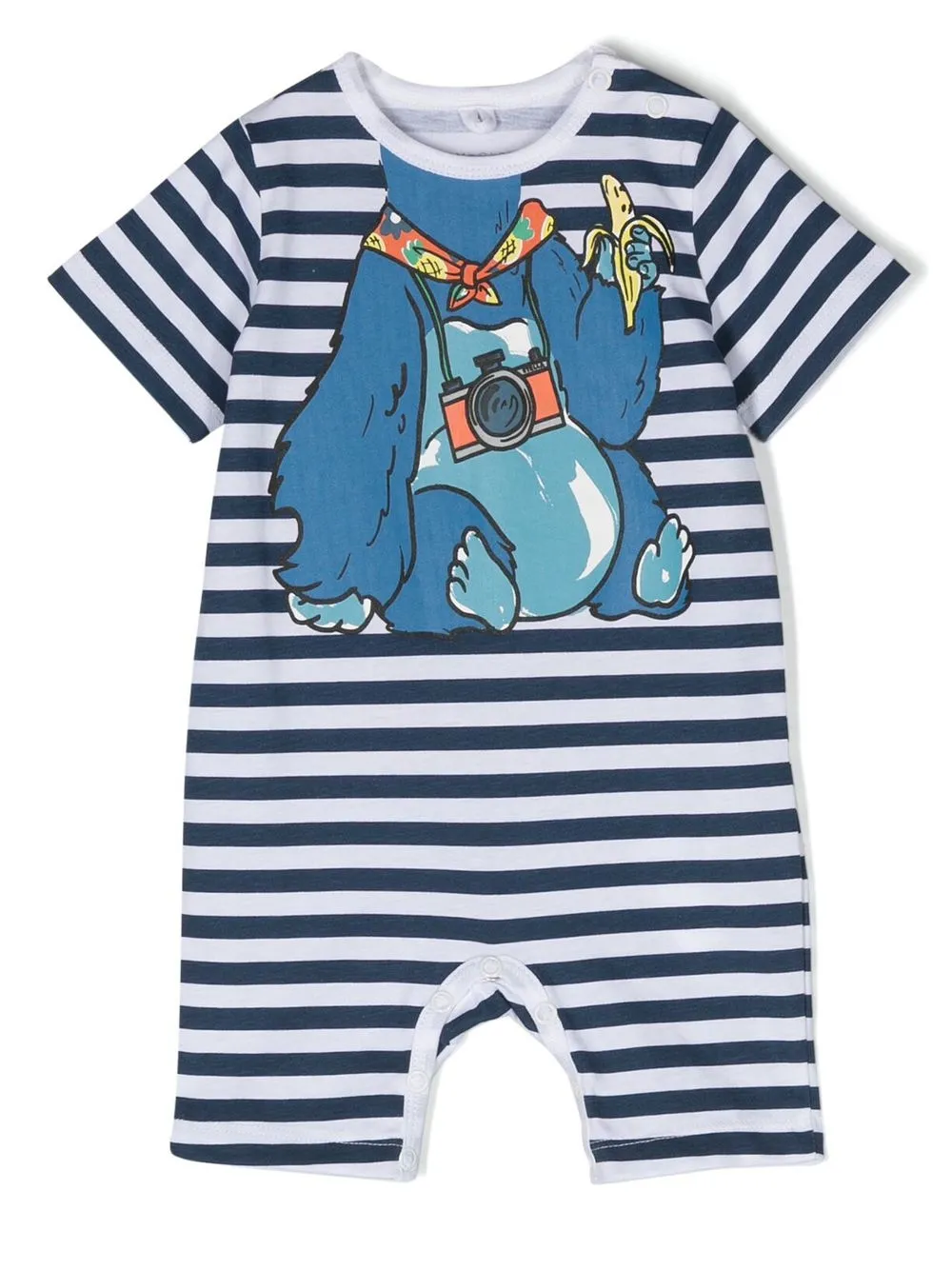 

Stella McCartney Kids mameluco con estampado gráfico - Azul