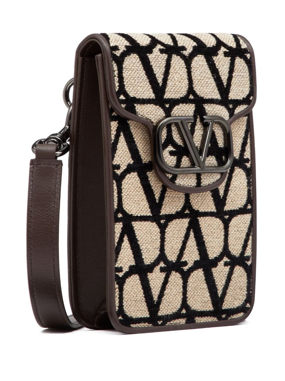 Shop Valentino Logo-print Shoulder Bag In Neutrals