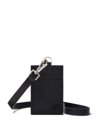 ▼ VALENTINO Vロゴシグネチャーカードホルダー Vロゴ シグネチャー グレインカーフスキン カードホルダー for メンズ
