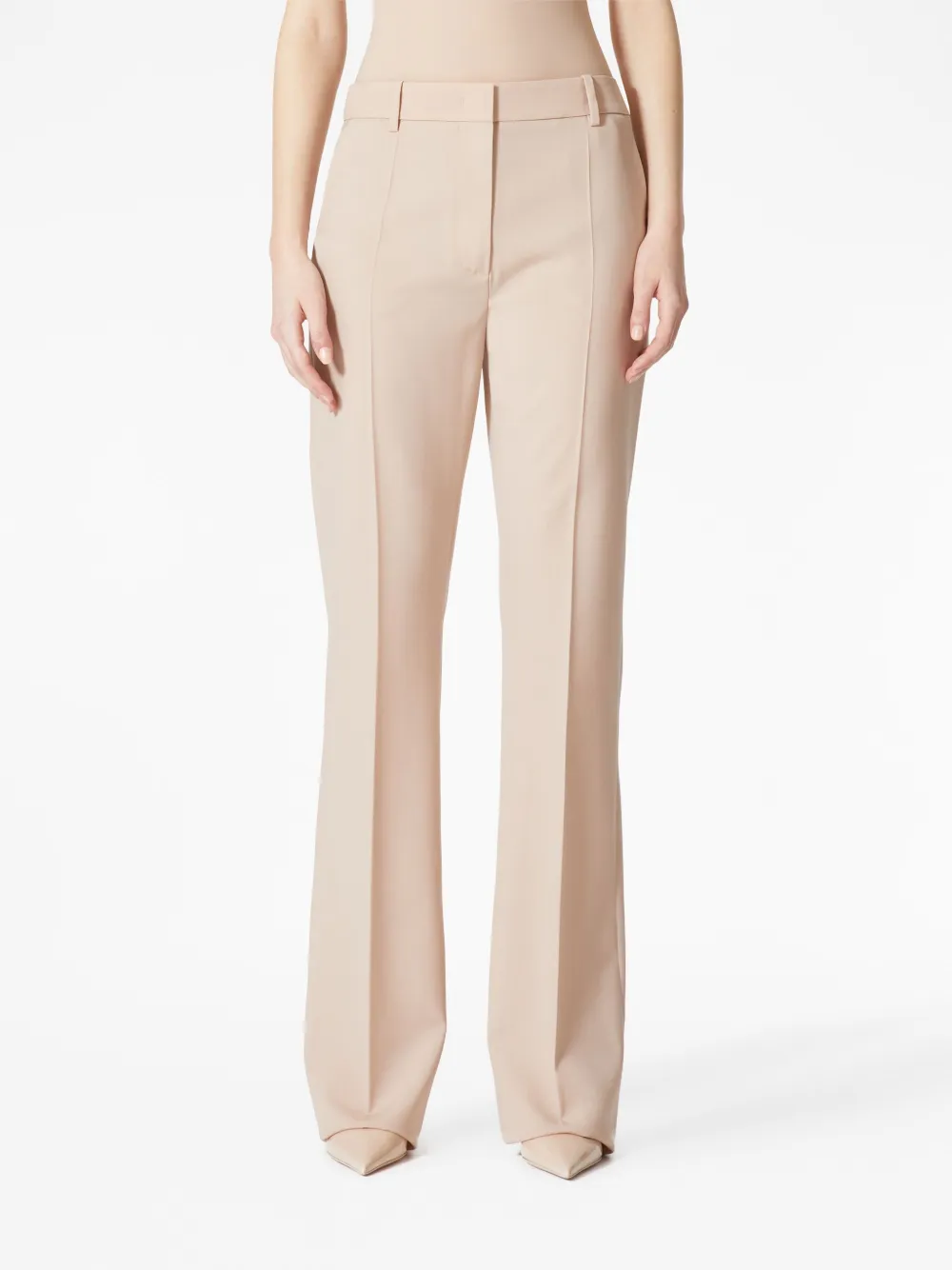 Valentino Dry Tailoring Wool Trousers Woman Sand 40 In Neutrals