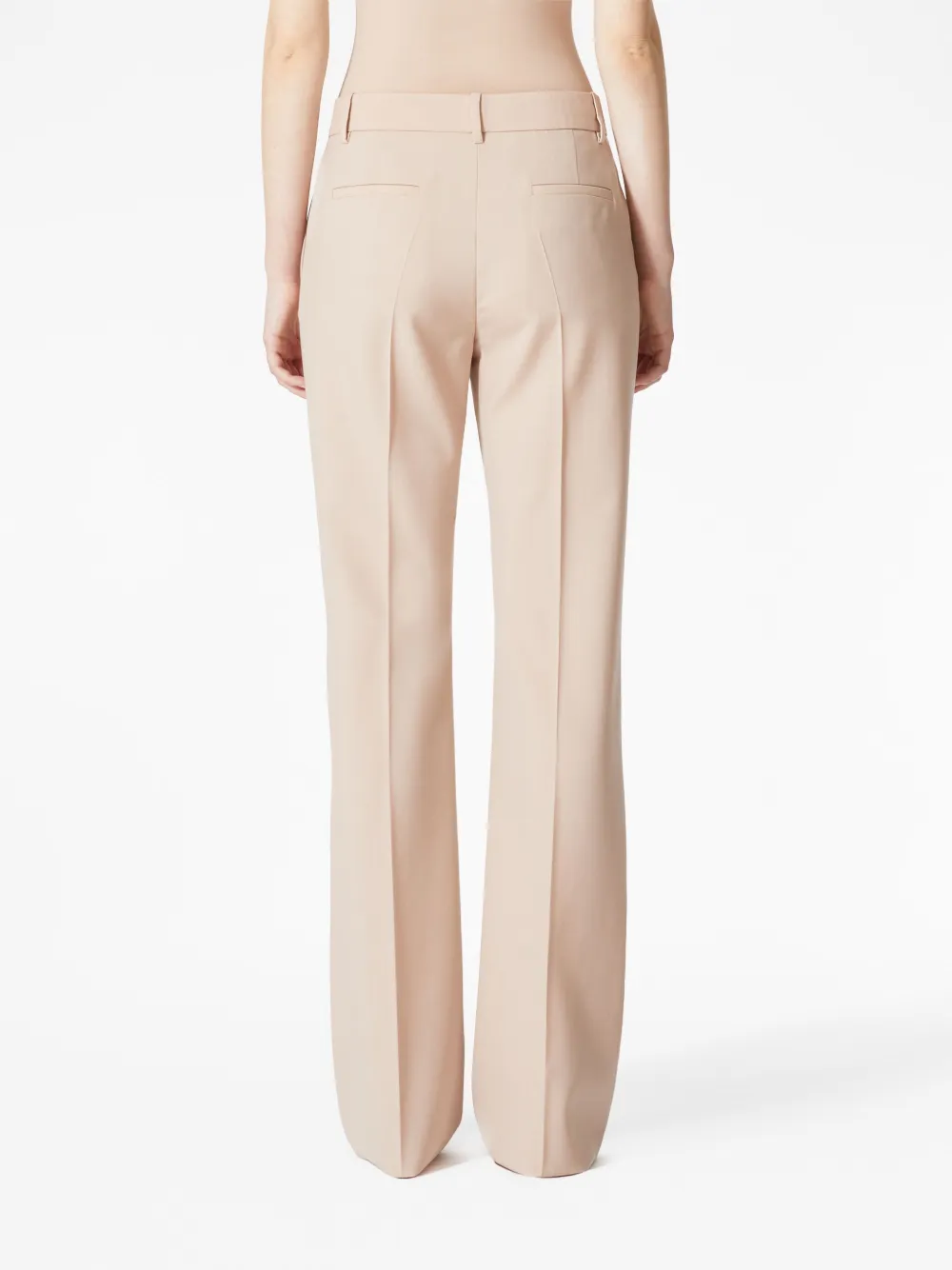 Valentino Dry Tailoring Wool Trousers Woman Sand 40 In Neutrals
