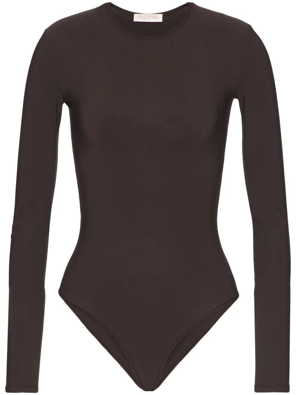 Shop Valentino Long-sleeve Body In Brown
