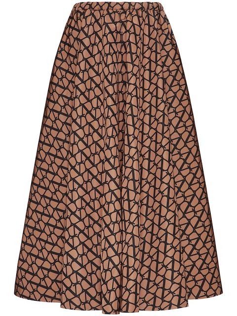 Valentino Toile Iconographe silk skirt