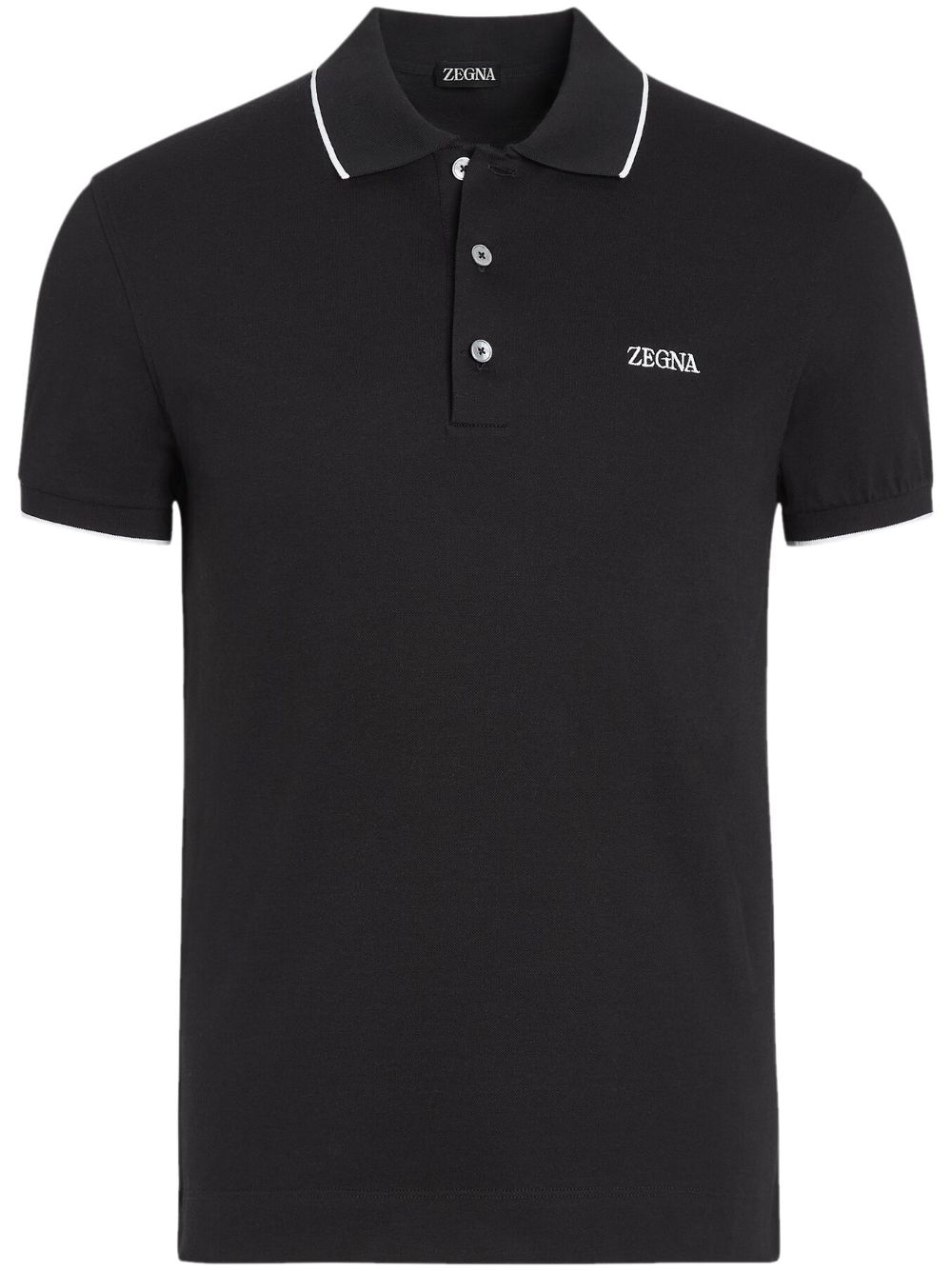 Zegna cotton polo shirt - Black