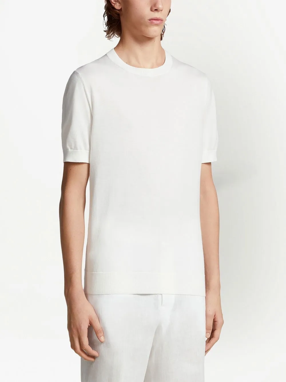 Shop Zegna Short-sleeve Cotton T-shirt In White