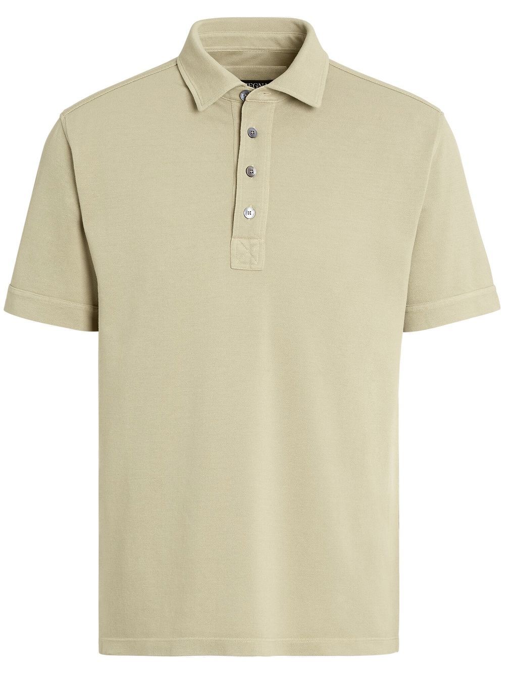 Zegna Plain Short-sleeved Polo Shirt In Green
