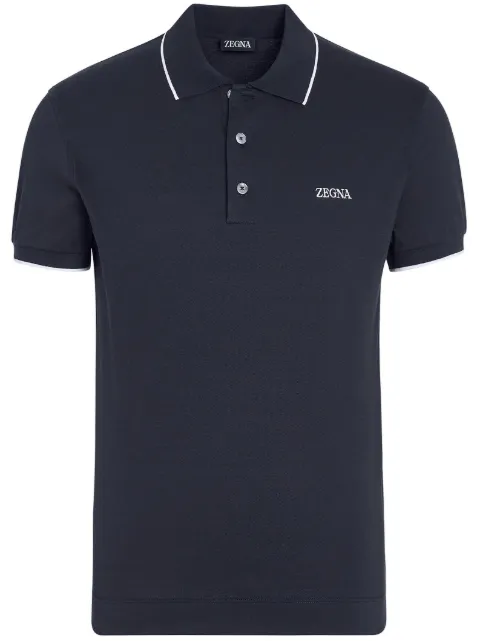 Zegna playera tipo polo de piqué