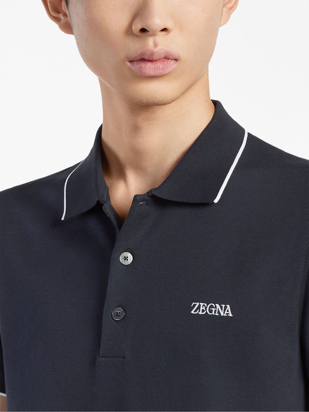 EMBROIDERED-LOGO COTTON POLO SHIRT