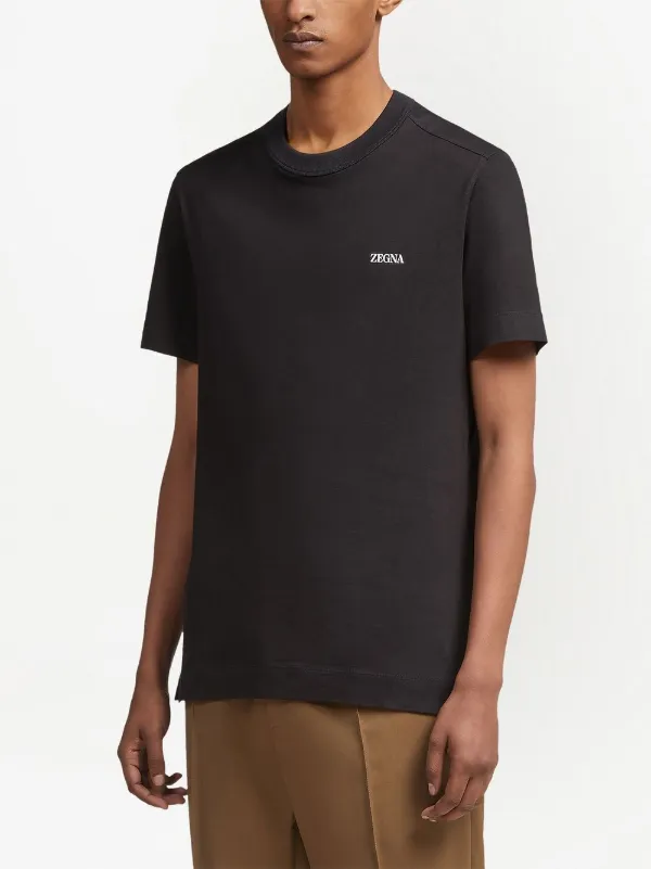 【Zegna】ロゴコットンTシャツ Zegna - Cotton crew-neck T-shirt White - The Corner