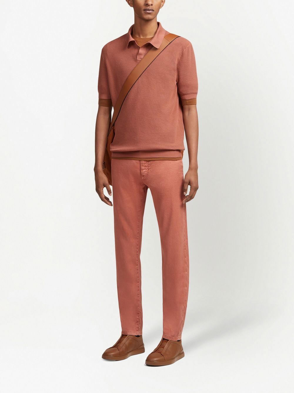 Shop Zegna Cotton Polo Shirt In Pink