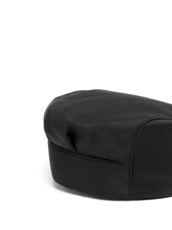 帽子 CHANEL BLACK CAP 90s y2k swag CHANEL Pre-Owned 1990-2000s logo-print Casket Hat | Black