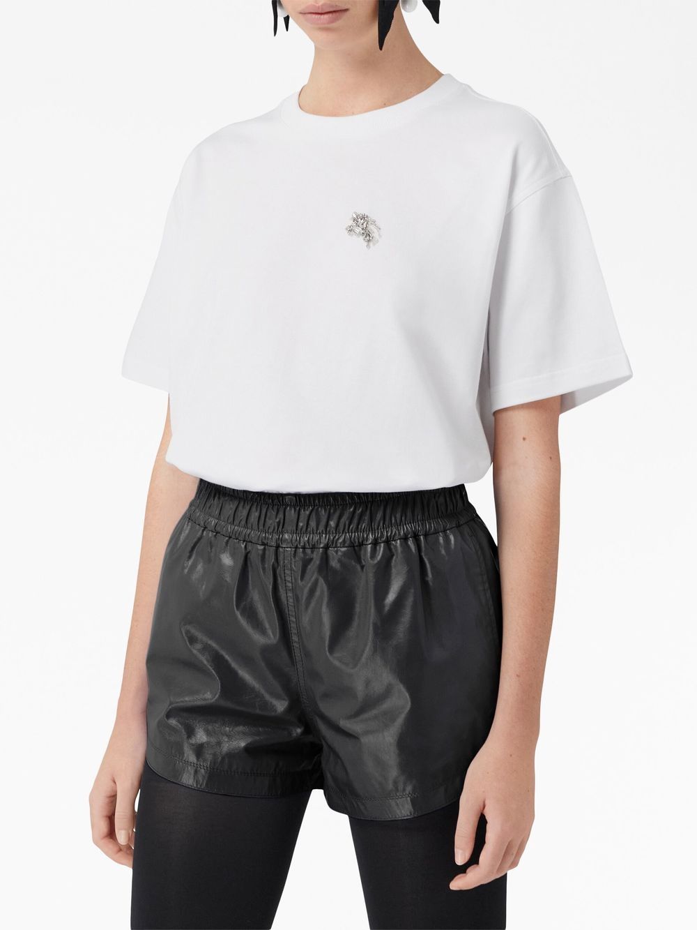 Affordable Burberry crystal-embellished short-sleeved T-shirt Women