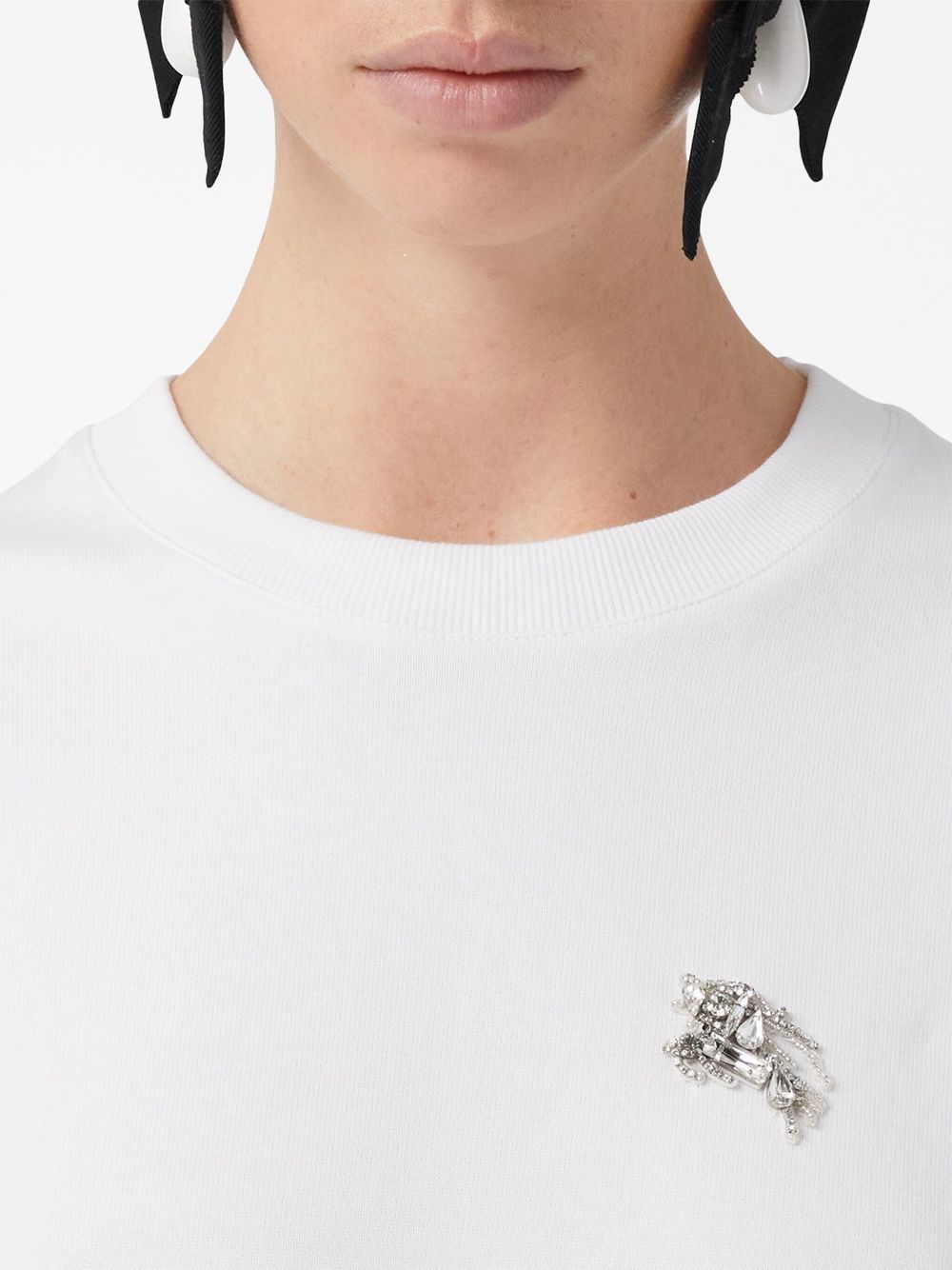 Burberry crystal-embellished short-sleeved T-shirt Women