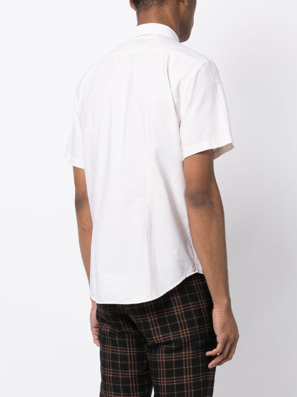 Shop Paul Smith Striped Short-sleeve Cotton Shirt In White