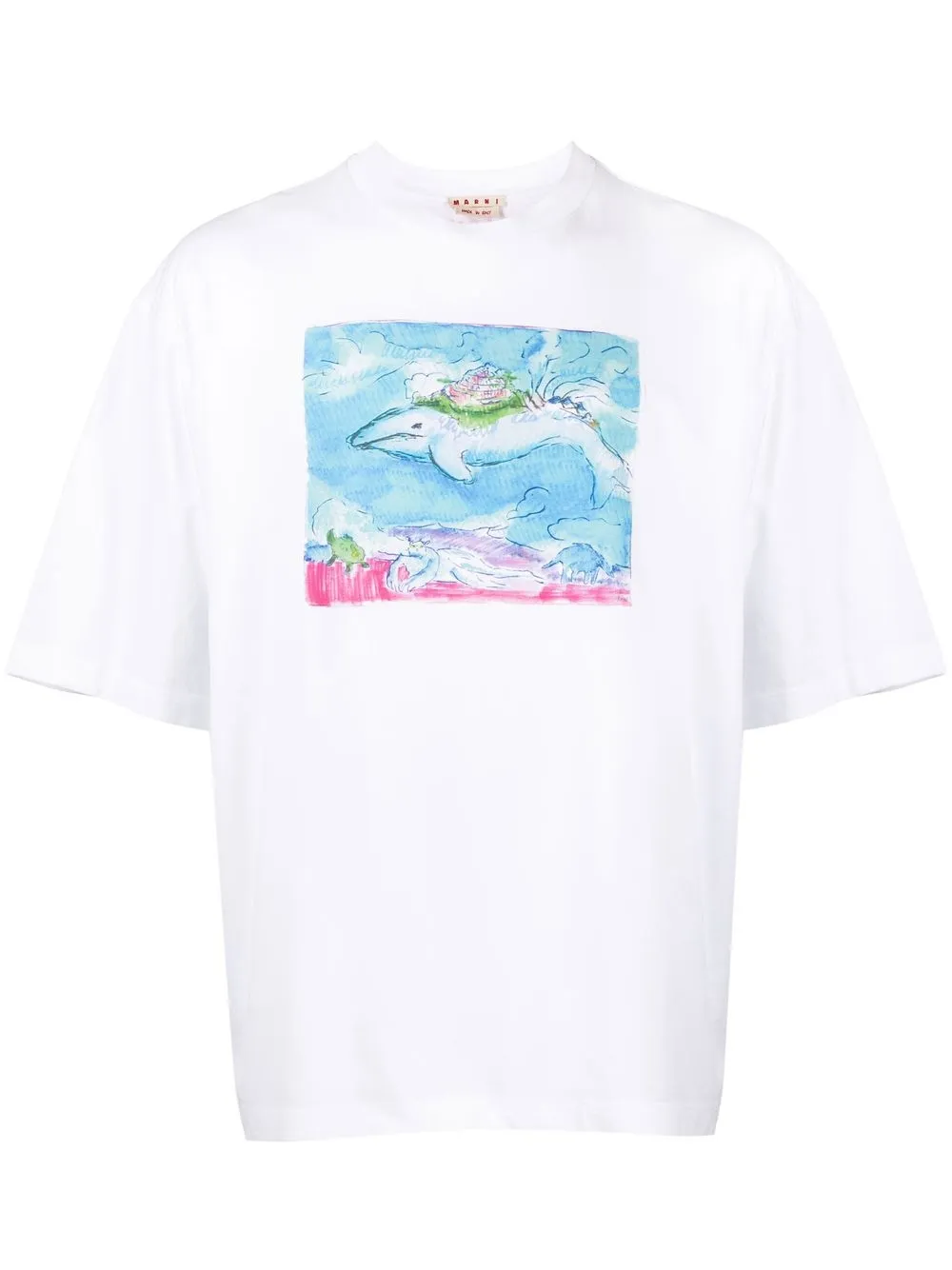 

Marni illustration-print T-shirt - White